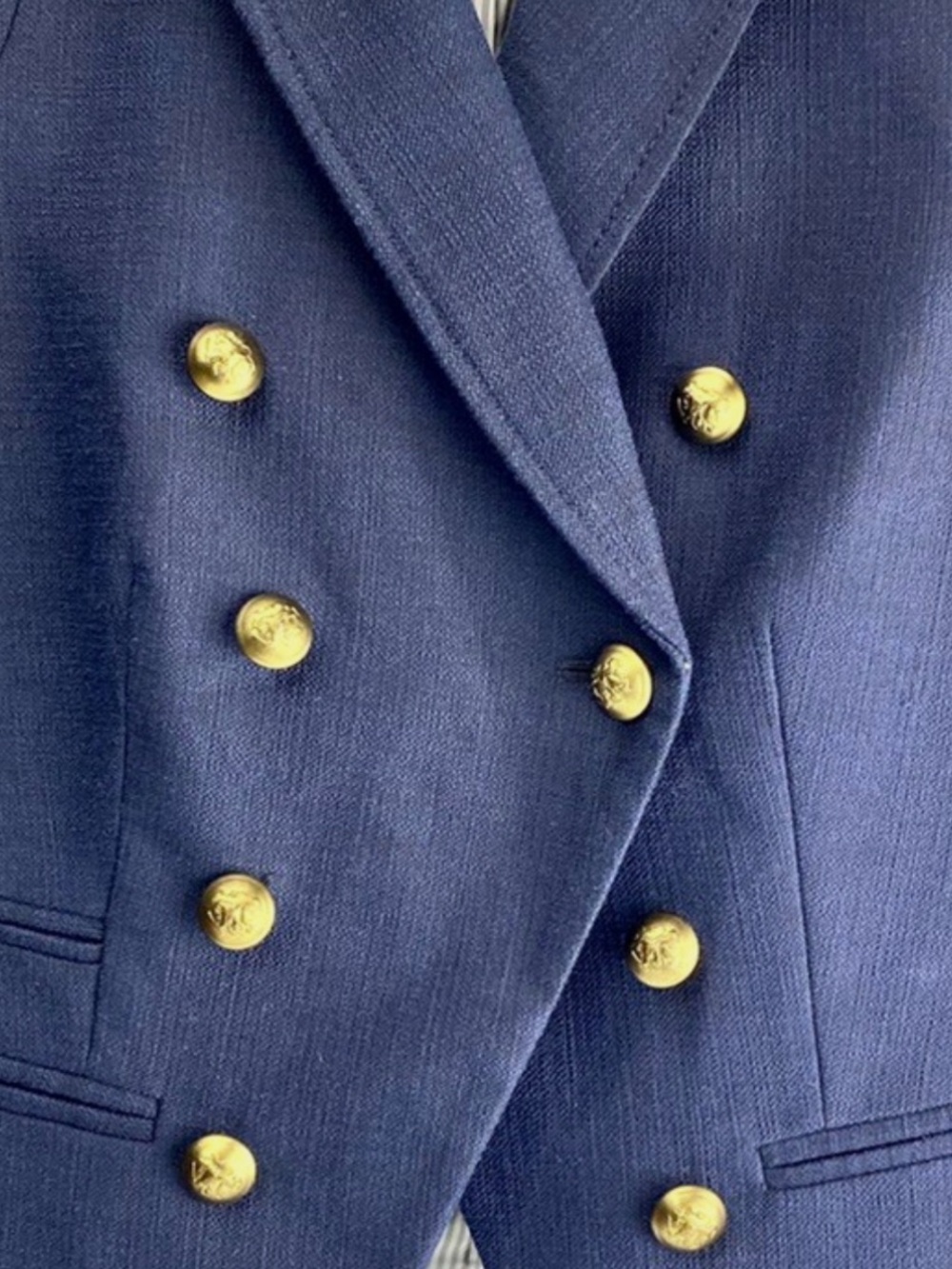 Banana Republic Military Cut Away Sailor Blazer Double Breasted Navy sz. 4 - Picture 11 of 16